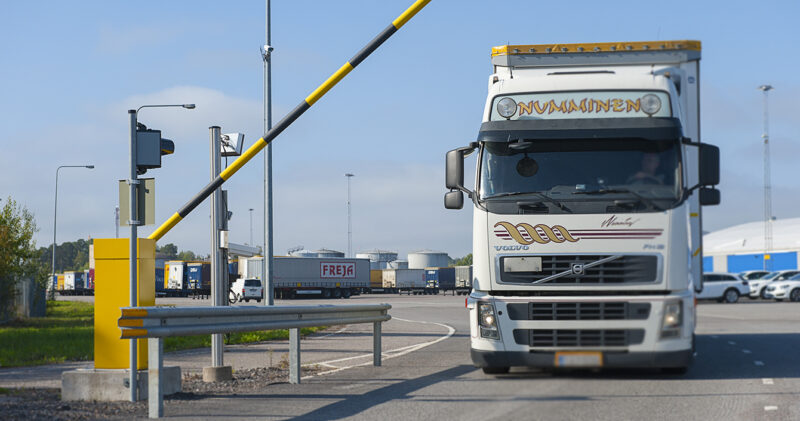Truck vehicle access control seaport